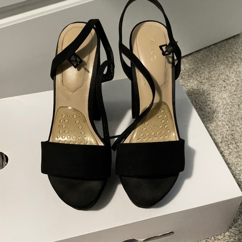 Black Aldo Platform Heels
